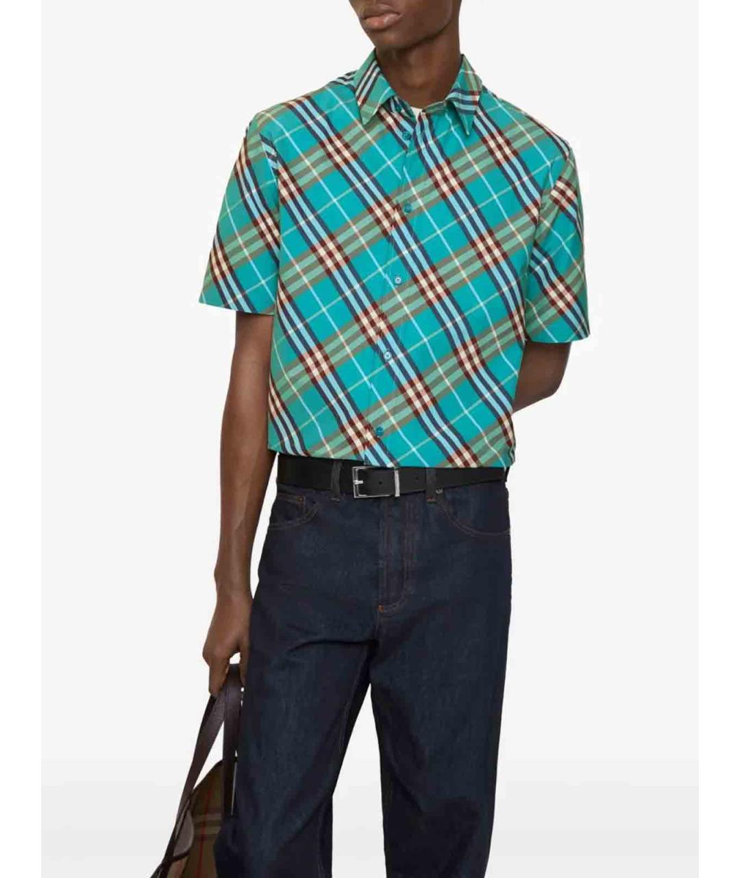 BURBERRY Синяя кэжуал рубашка, фото 2