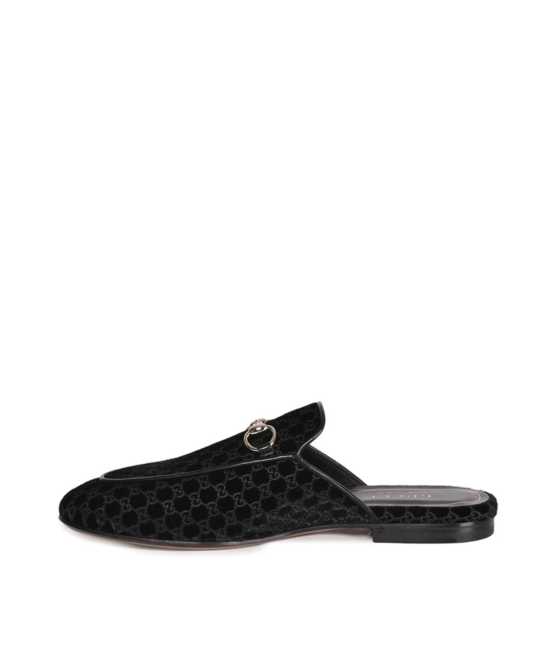 GUCCI Черные бархатные мюли, фото 4