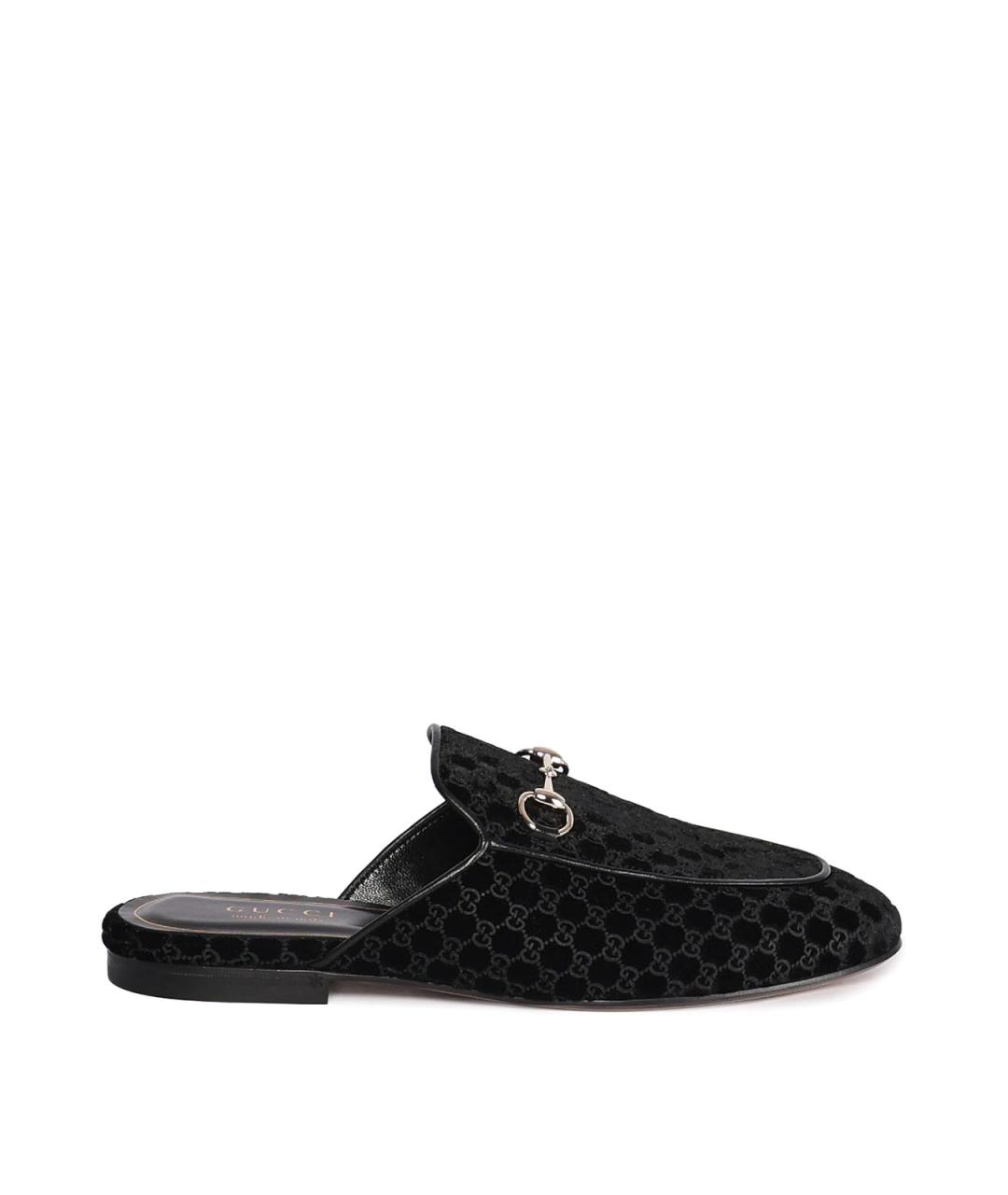 GUCCI Черные бархатные мюли, фото 1