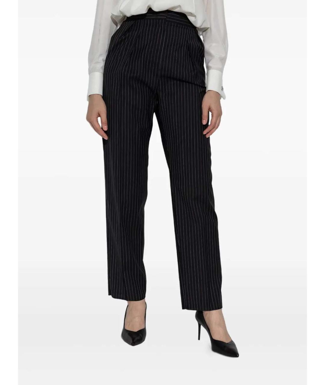MAX MARA Черные прямые брюки, фото 3