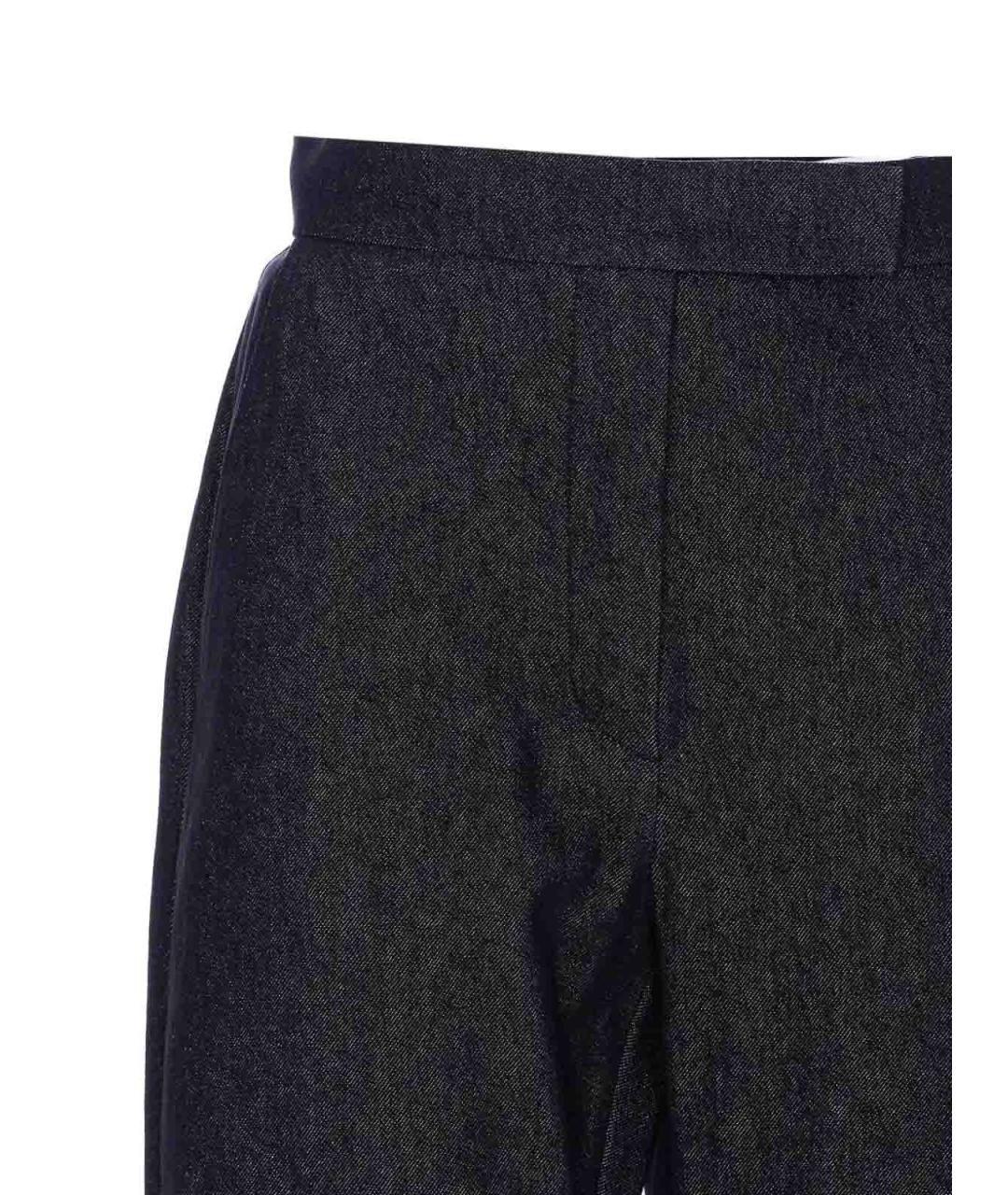 MAX MARA Синие прямые брюки, фото 3