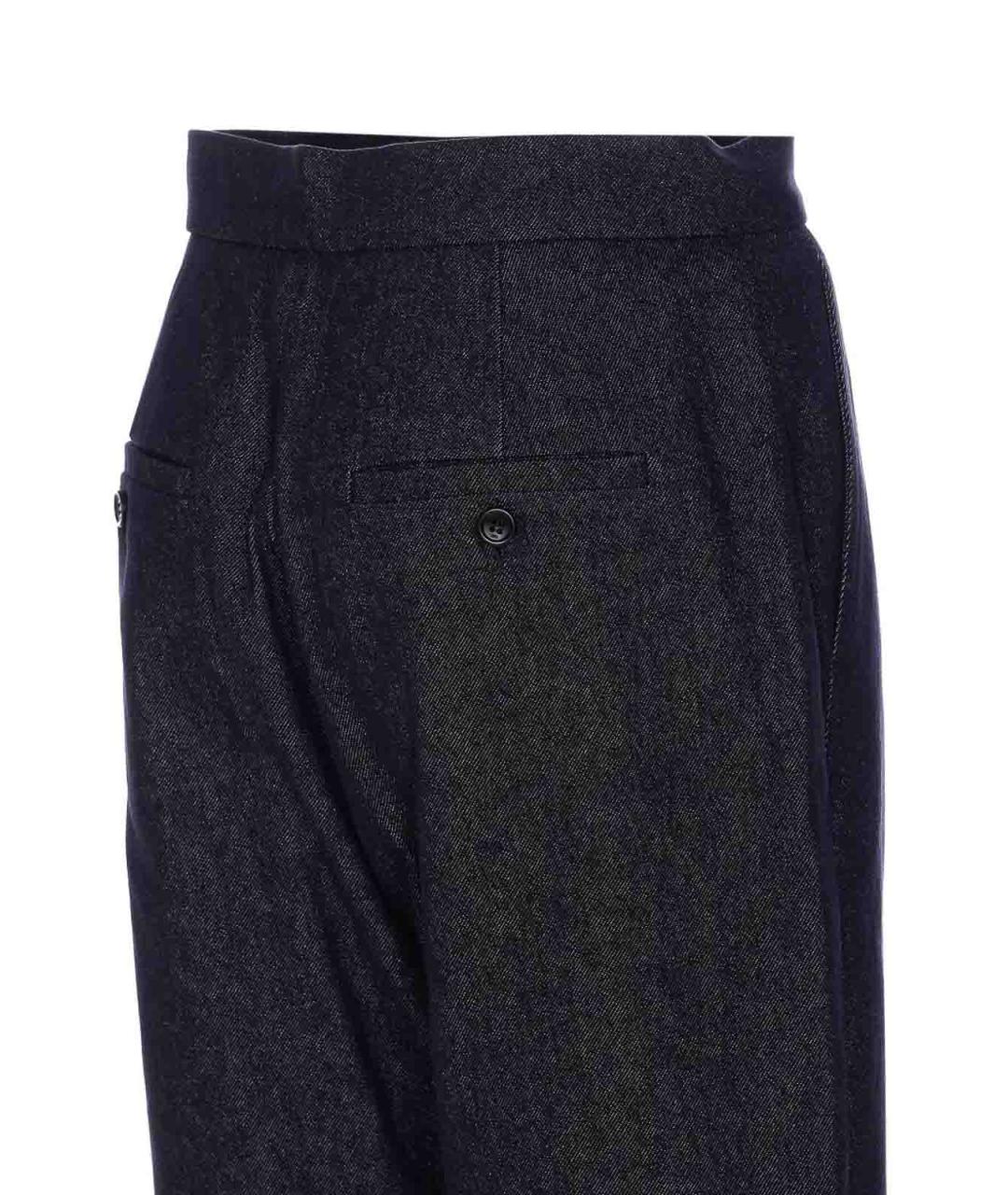 MAX MARA Синие прямые брюки, фото 4