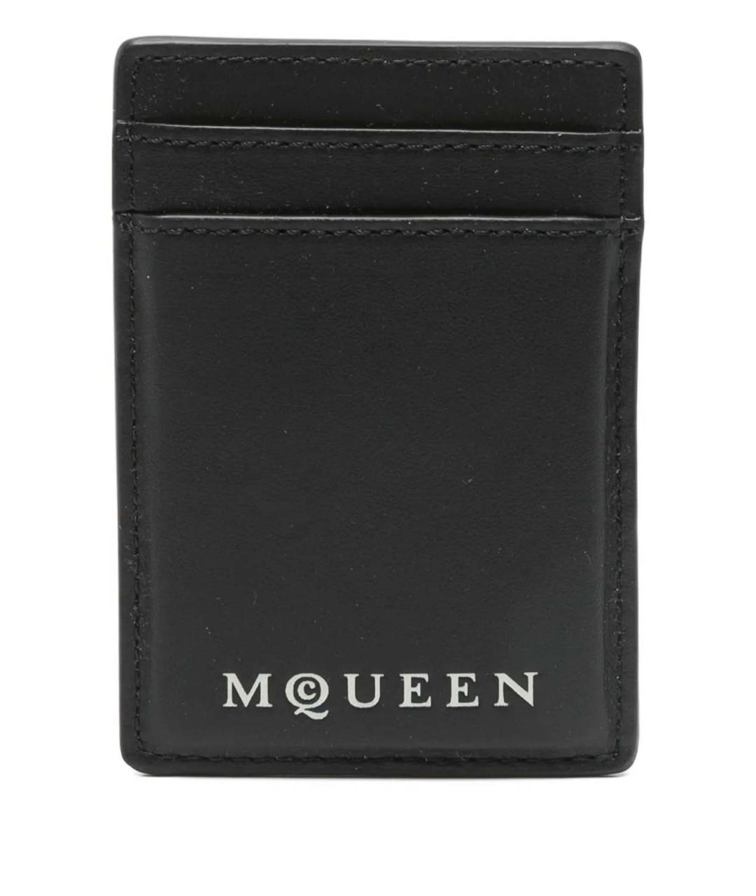 ALEXANDER MCQUEEN Черный кожаный кардхолдер, фото 3