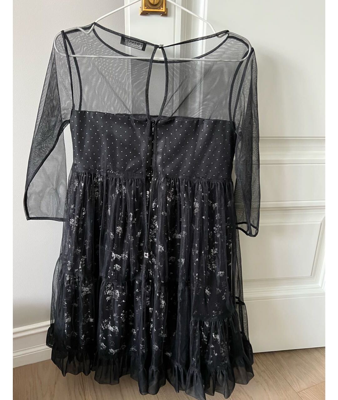 TWIN-SET Черное полиэстеровое вечернее платье, фото 2