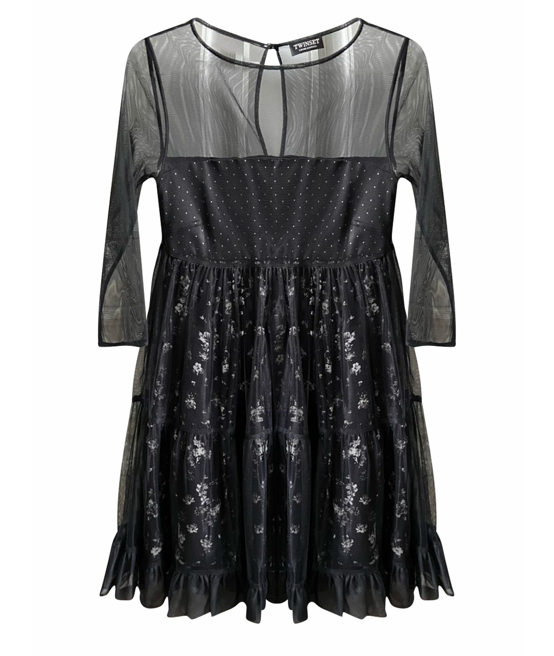 TWIN-SET Черное полиэстеровое вечернее платье, фото 1