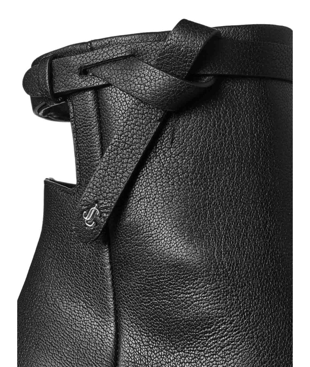 JIMMY CHOO Черные кожаные ботильоны, фото 2