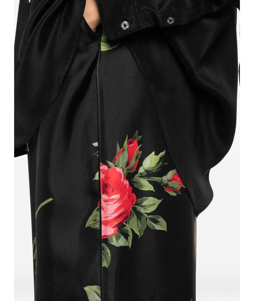 DOLCE&GABBANA Черные шелковые брюки широкие, фото 3