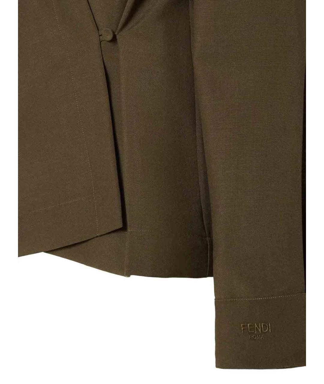 FENDI Зеленая шерстяная рубашка, фото 2