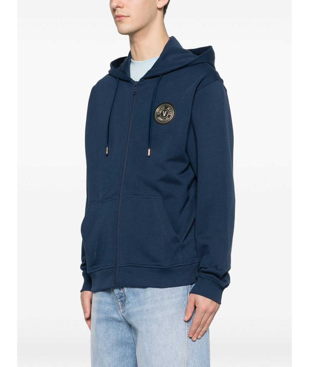 VERSACE JEANS COUTURE Синий хлопковый джемпер / свитер, фото 2