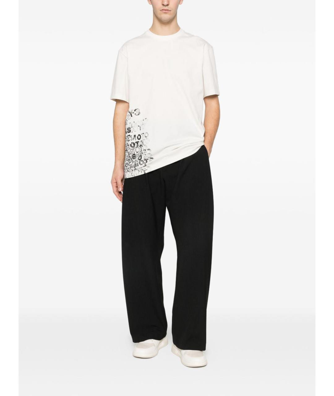 Y-3 Белая хлопковая футболка, фото 5