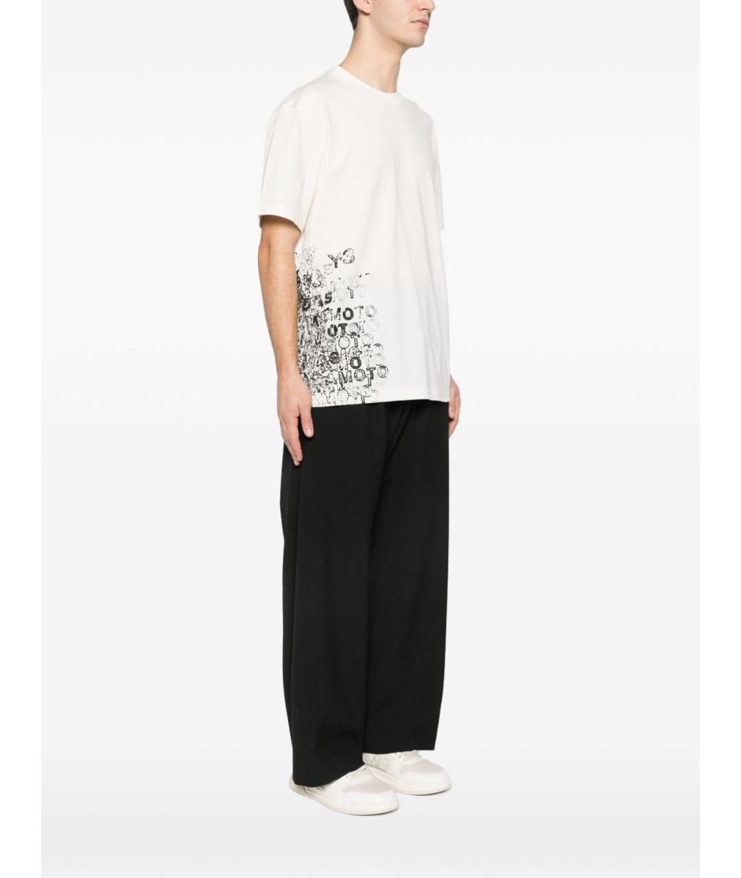 Y-3 Белая хлопковая футболка, фото 4