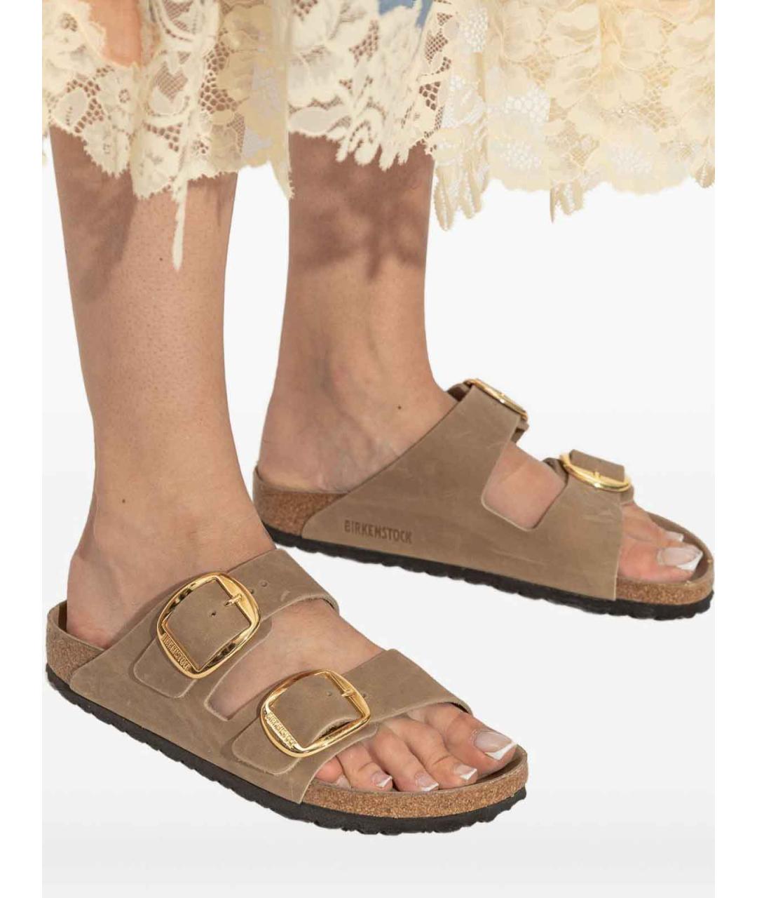 BIRKENSTOCK Коричневые кожаные лоферы, фото 4
