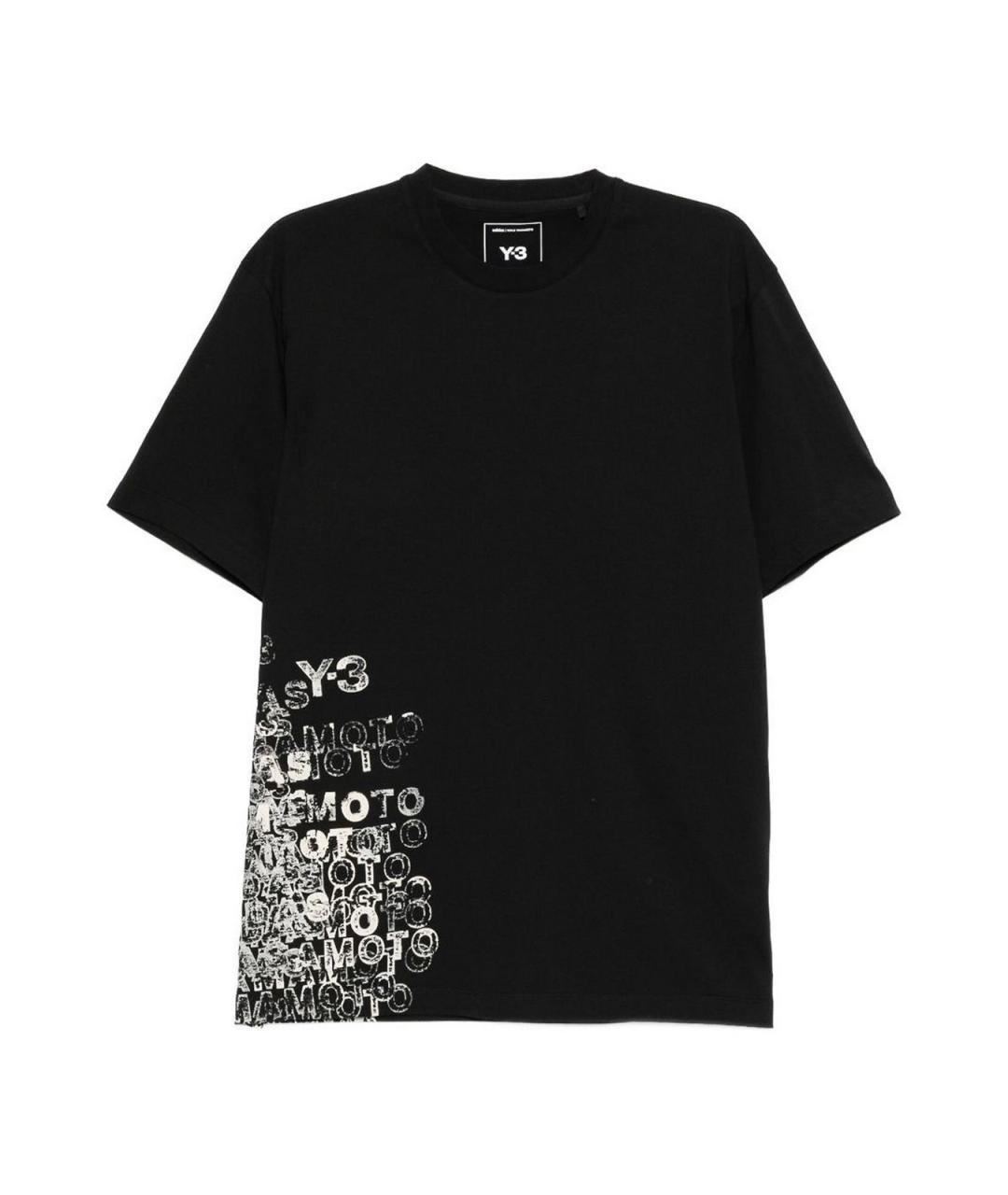 Y-3 Черная хлопковая футболка, фото 1