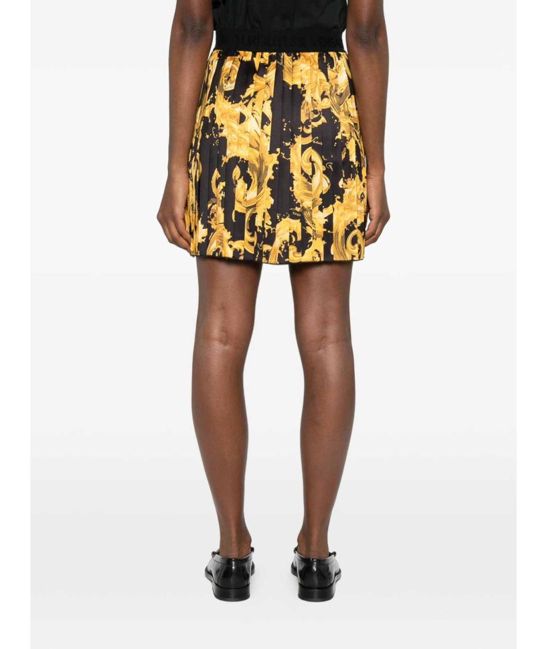 VERSACE JEANS COUTURE Черная полиэстеровая юбка миди, фото 2