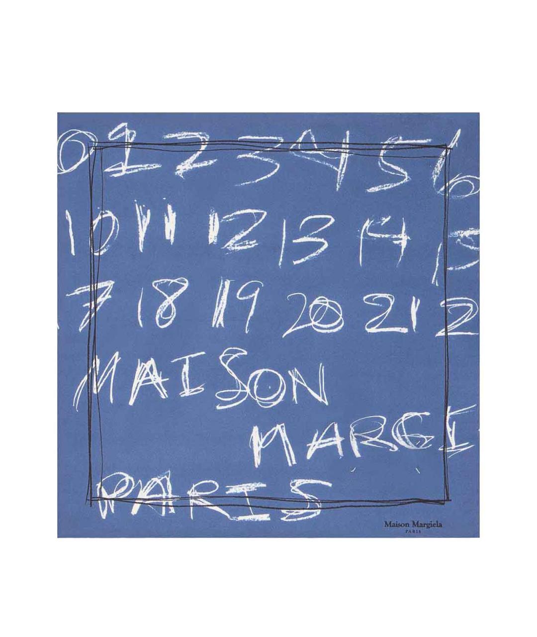 MAISON MARGIELA Синий шелковый шарф, фото 1