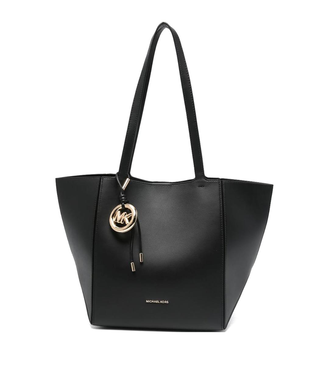 MICHAEL KORS Черная кожаная сумка тоут, фото 1