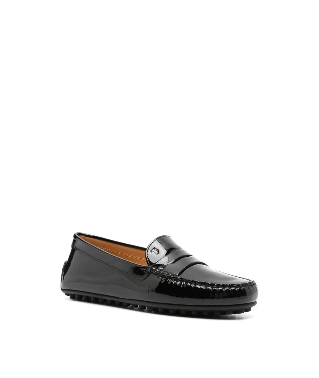 TOD'S Черные кожаные лоферы, фото 2