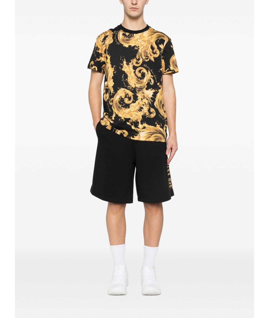 VERSACE JEANS COUTURE Черные хлопковые шорты, фото 4