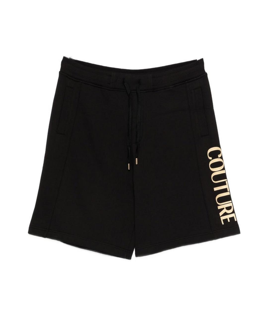 VERSACE JEANS COUTURE Черные хлопковые шорты, фото 1