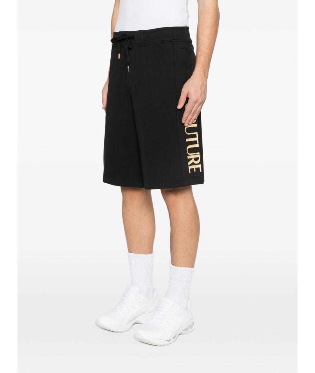 VERSACE JEANS COUTURE Черные хлопковые шорты, фото 3