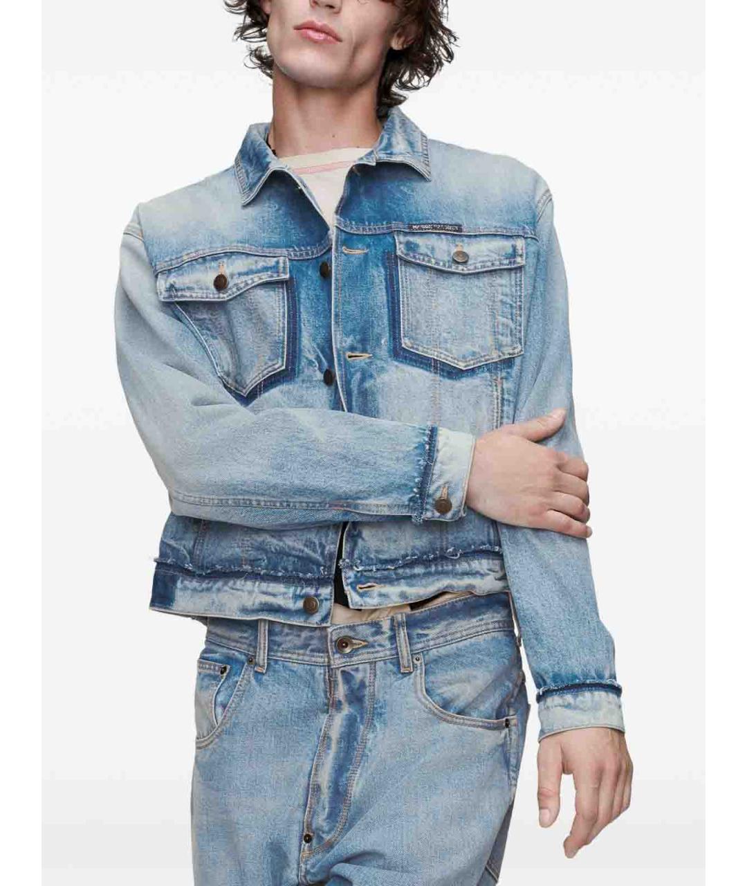MAISON MARGIELA Синяя хлопковая куртка, фото 4