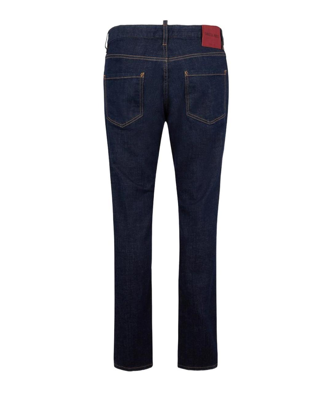 DSQUARED2 Синие хлопковые прямые джинсы, фото 2