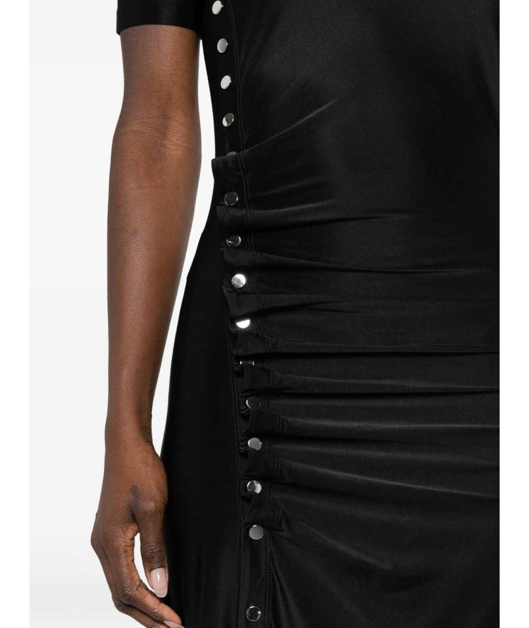 PACO RABANNE Черное синтетическое повседневное платье, фото 4
