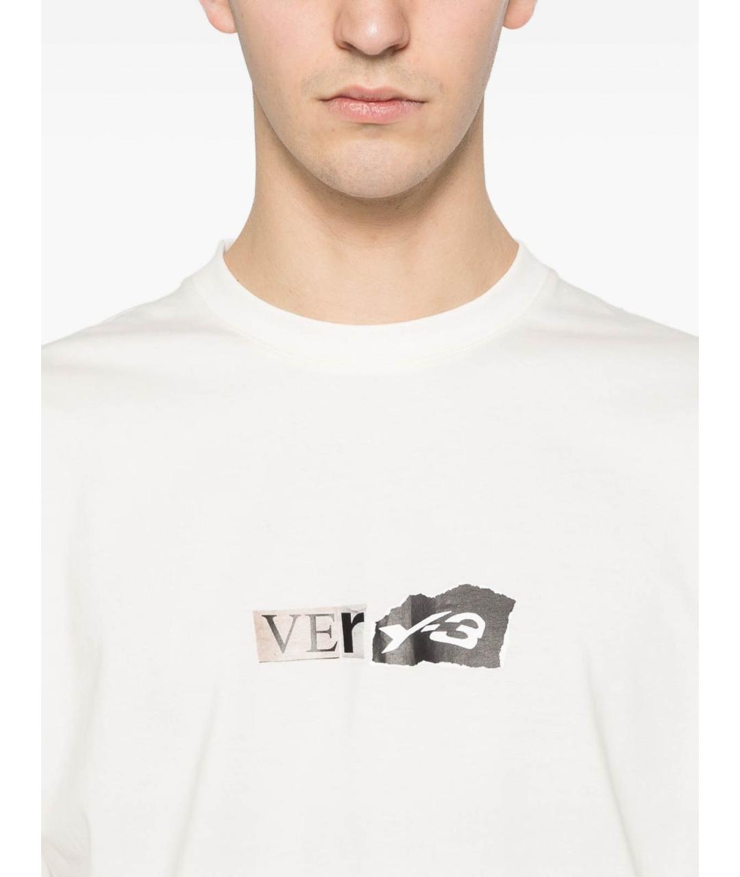 Y-3 Белая хлопковая футболка, фото 4