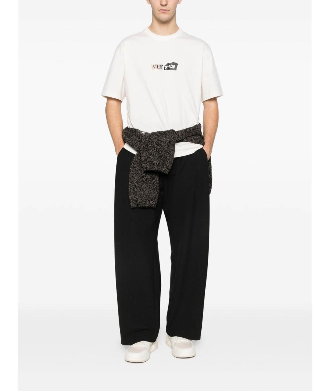 Y-3 Белая хлопковая футболка, фото 5