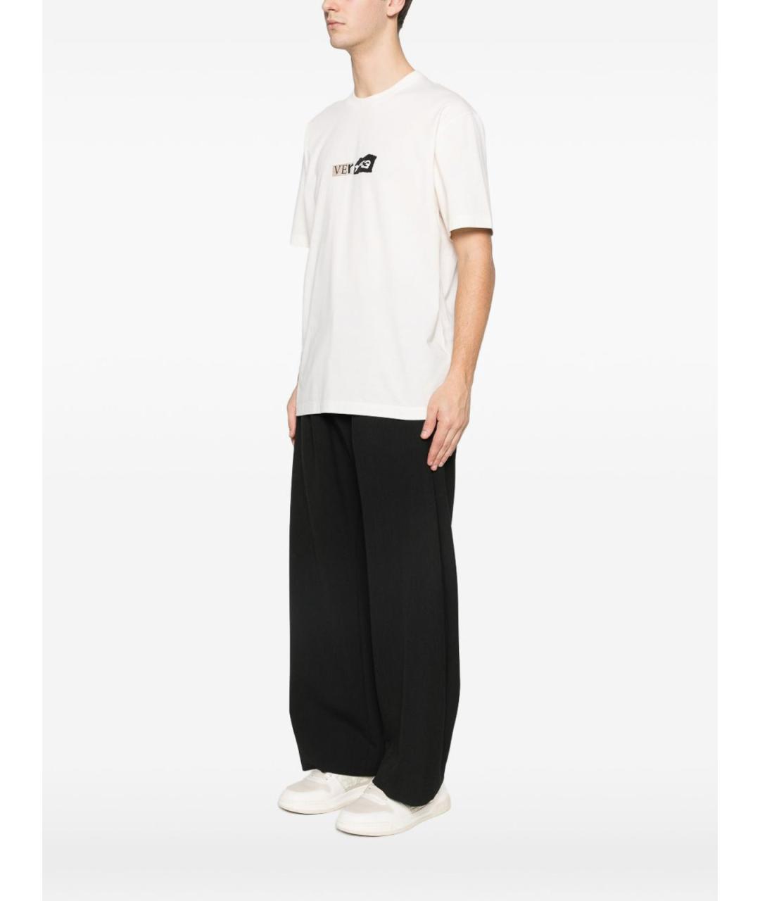 Y-3 Белая хлопковая футболка, фото 2