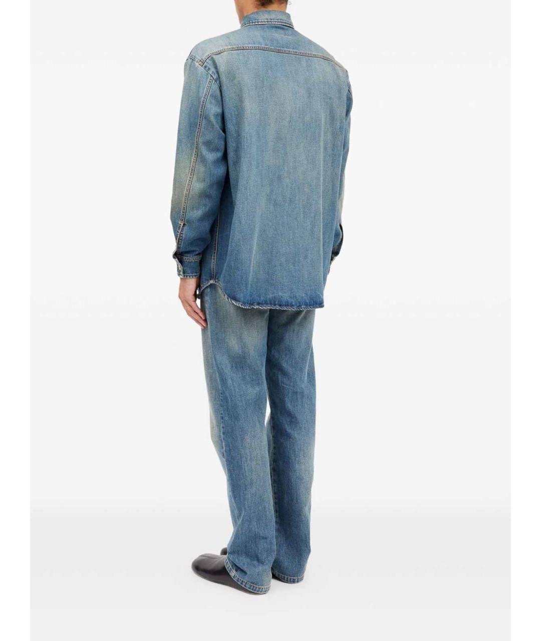 MM6 MAISON MARGIELA Синяя хлопковая классическая рубашка, фото 2