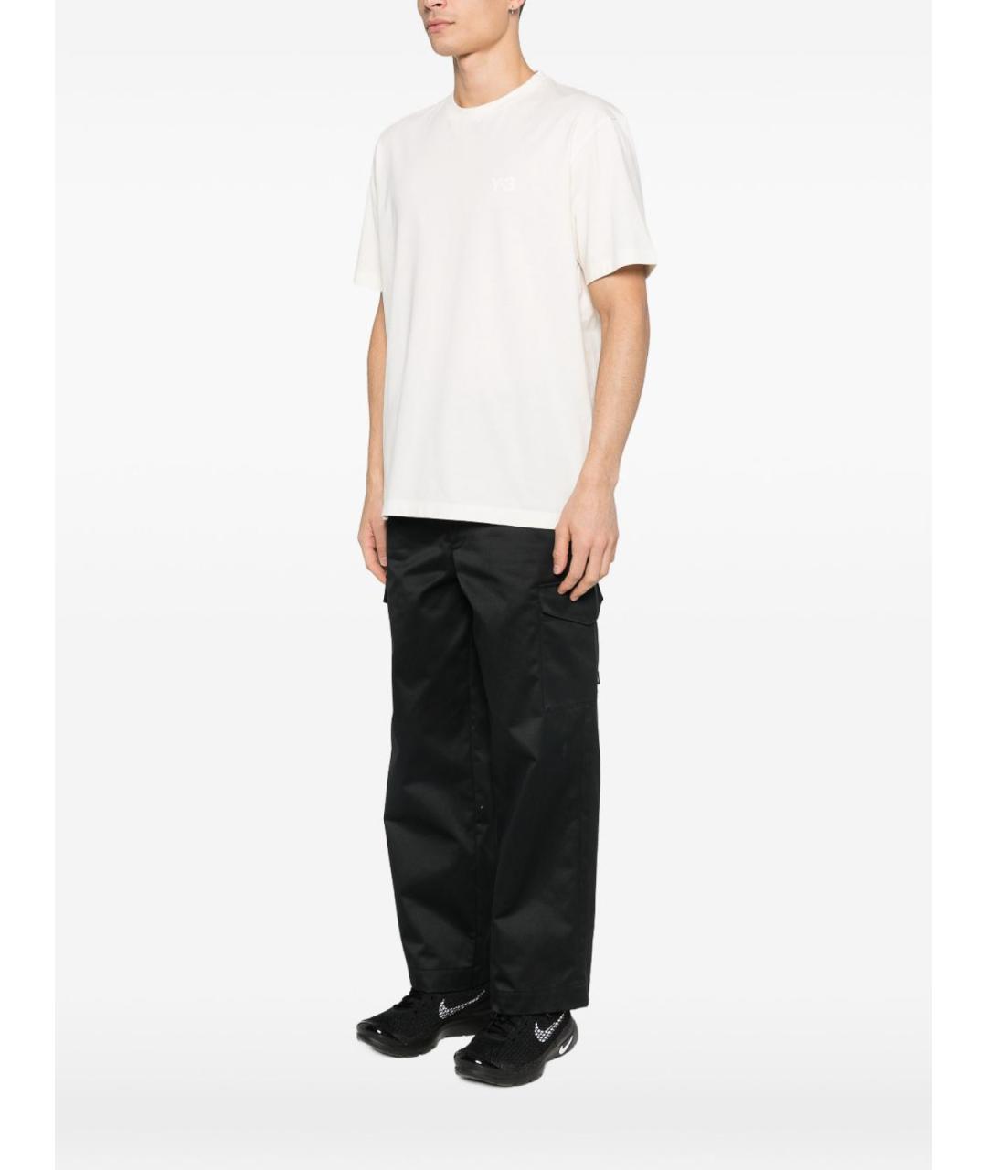 Y-3 Белая хлопковая футболка, фото 2