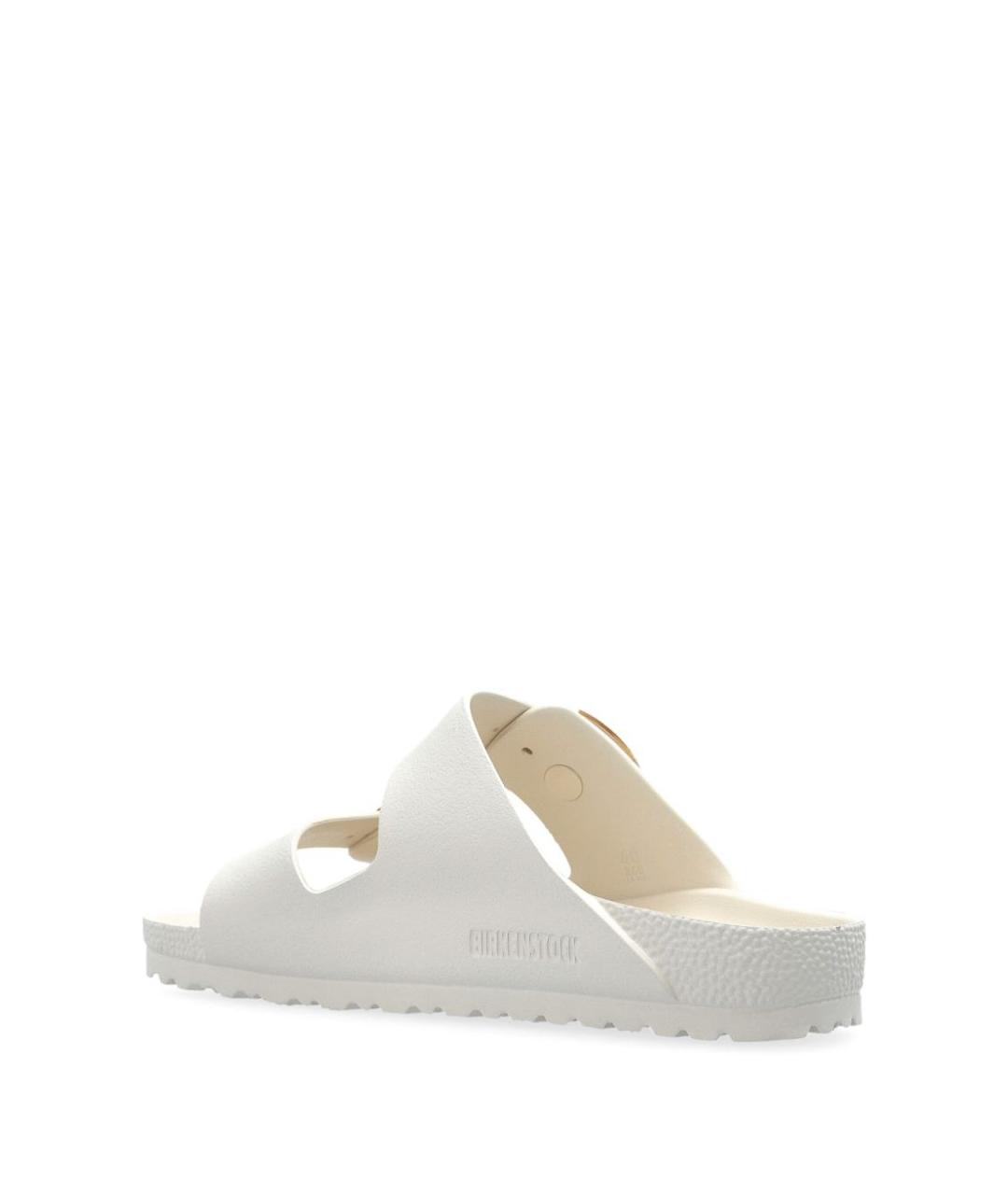 BIRKENSTOCK Белые кожаные шлепанцы, фото 3