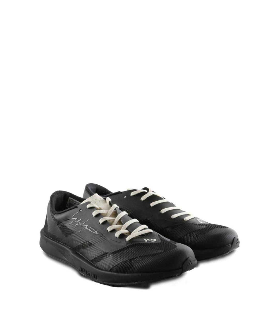 Y-3 Черные низкие кроссовки / кеды, фото 3