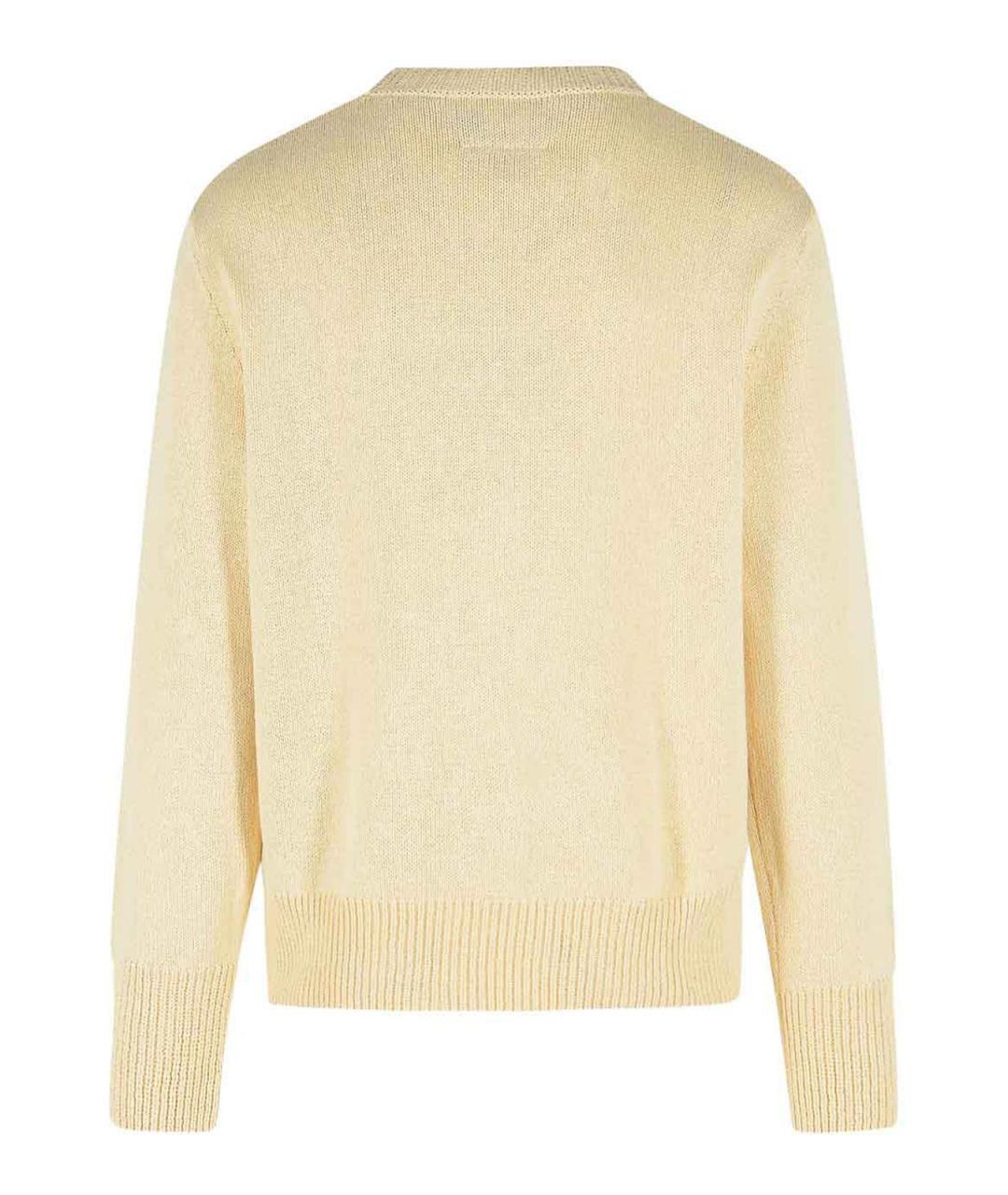 MM6 MAISON MARGIELA Желтый полиэстеровый джемпер / свитер, фото 3