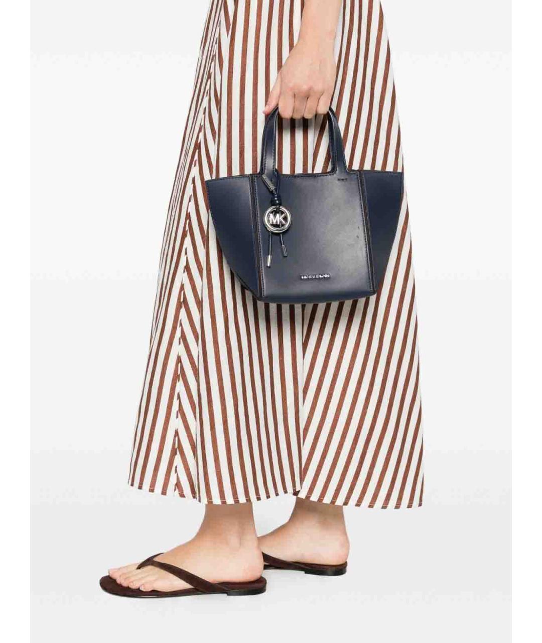 MICHAEL KORS Синяя синтетическая сумка тоут, фото 2