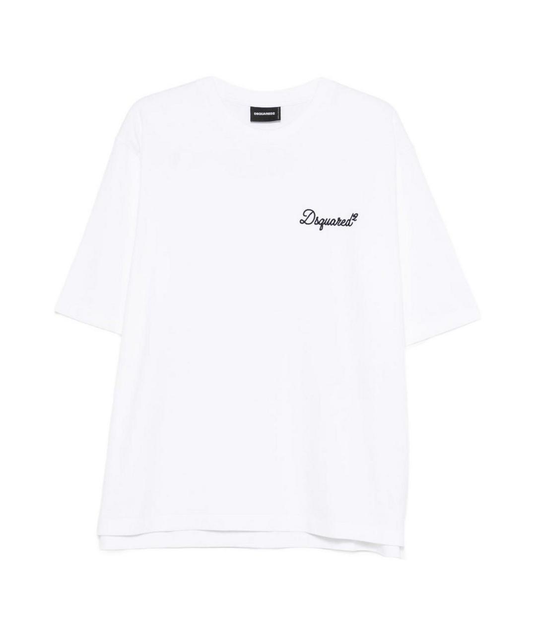 DSQUARED2 Белая хлопковая футболка, фото 1