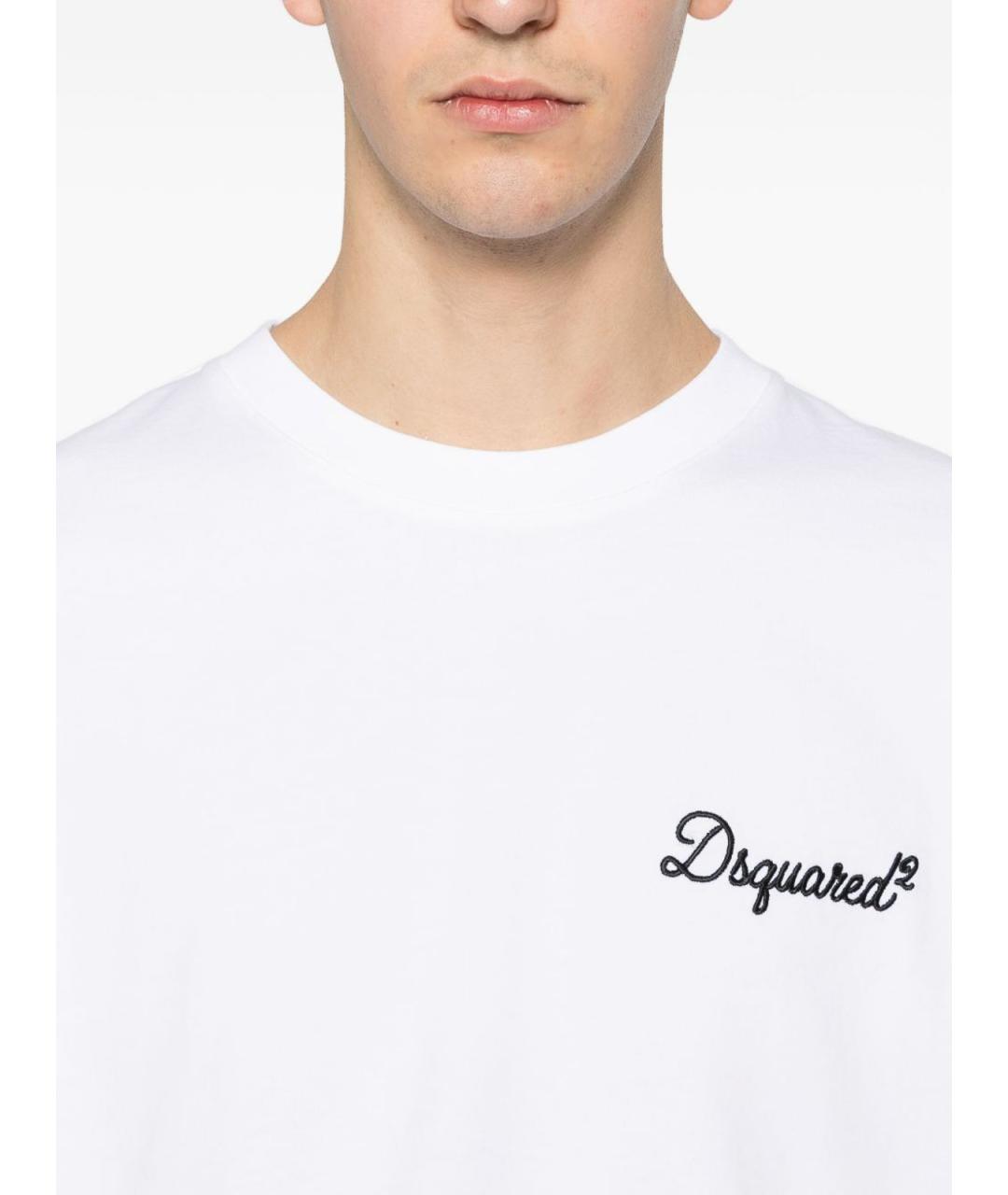 DSQUARED2 Белая хлопковая футболка, фото 3