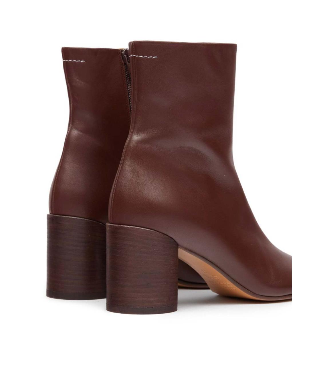 MM6 MAISON MARGIELA Коричневые кожаные сапоги, фото 5