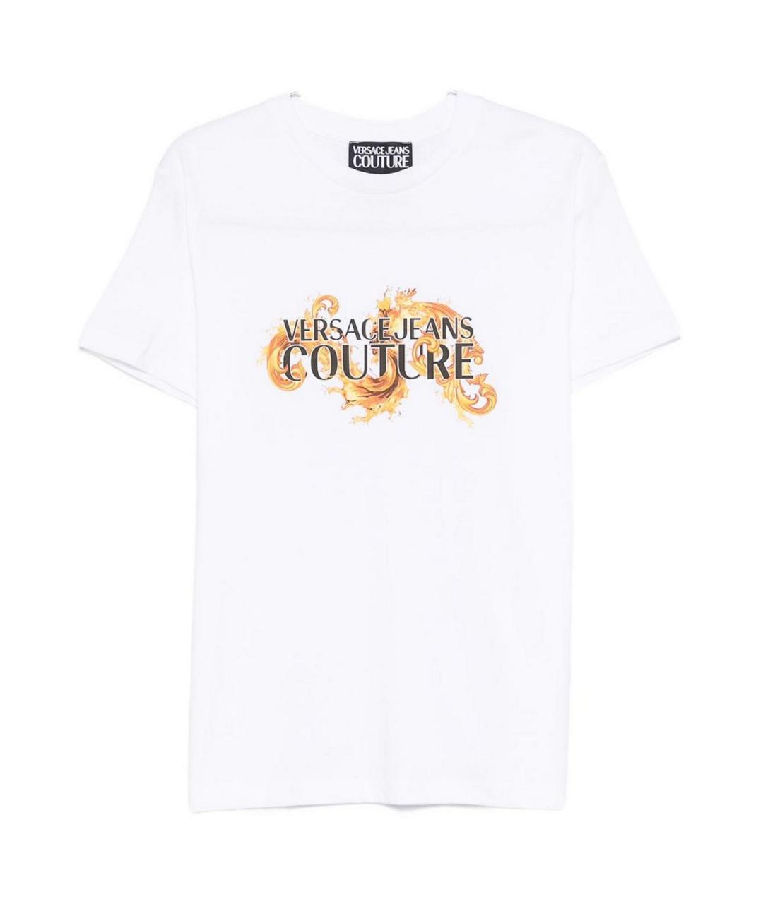 VERSACE JEANS COUTURE Белая хлопковая футболка, фото 1