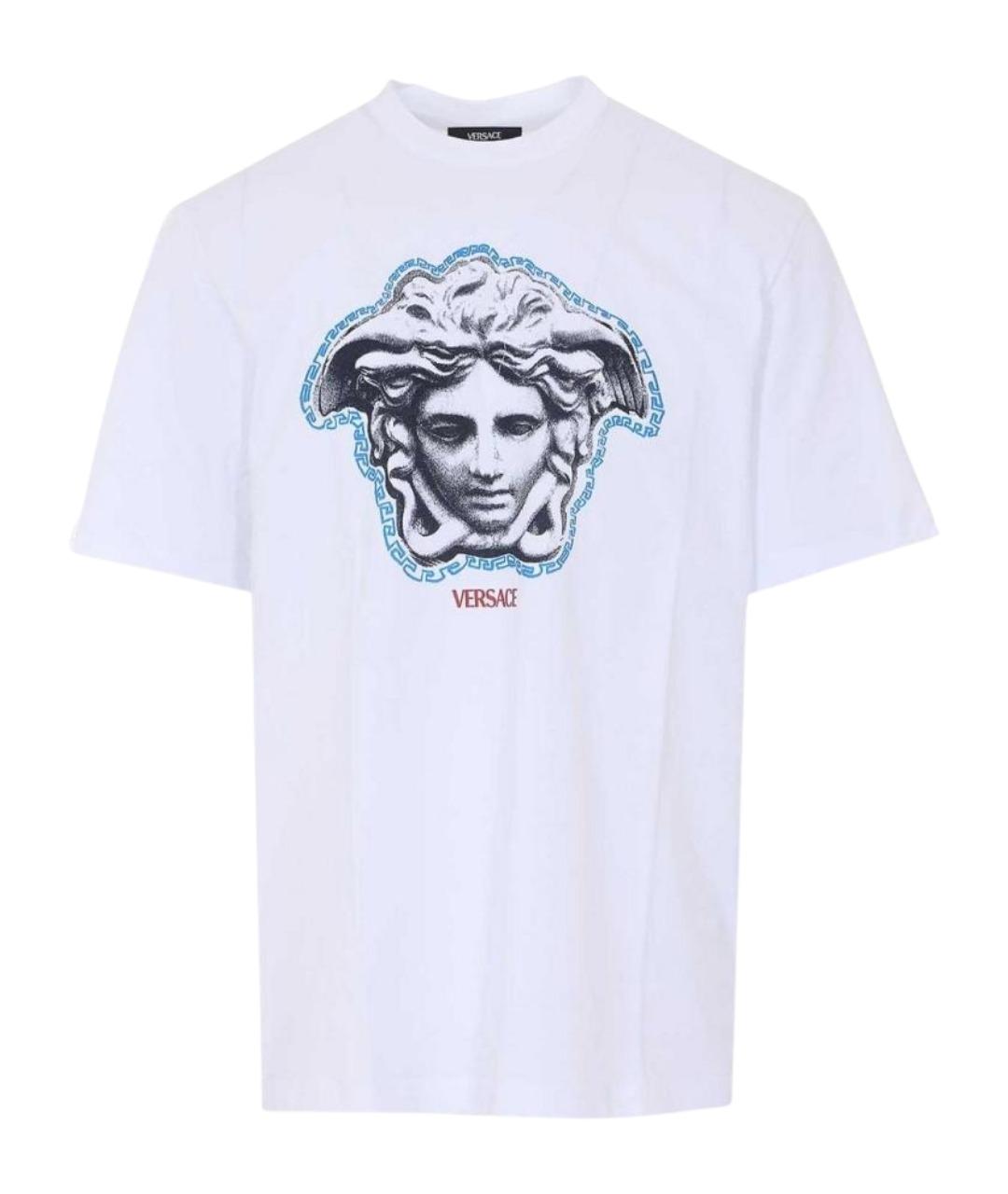 VERSACE Белая хлопковая футболка, фото 1