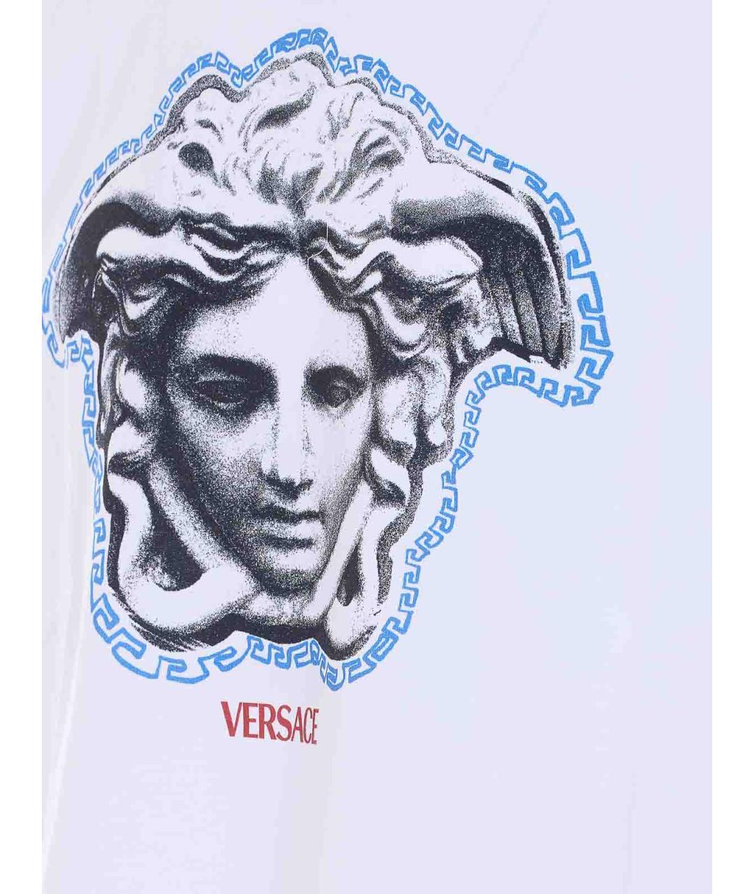 VERSACE Белая хлопковая футболка, фото 3