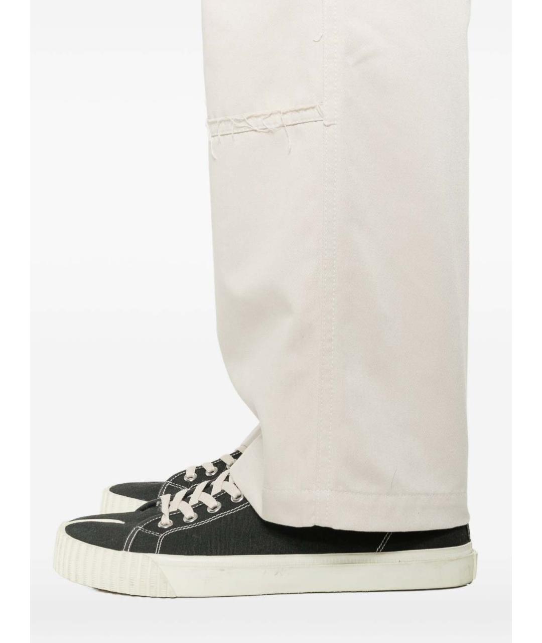 MM6 MAISON MARGIELA Бежевые хлопко-полиэстеровые джинсы, фото 5