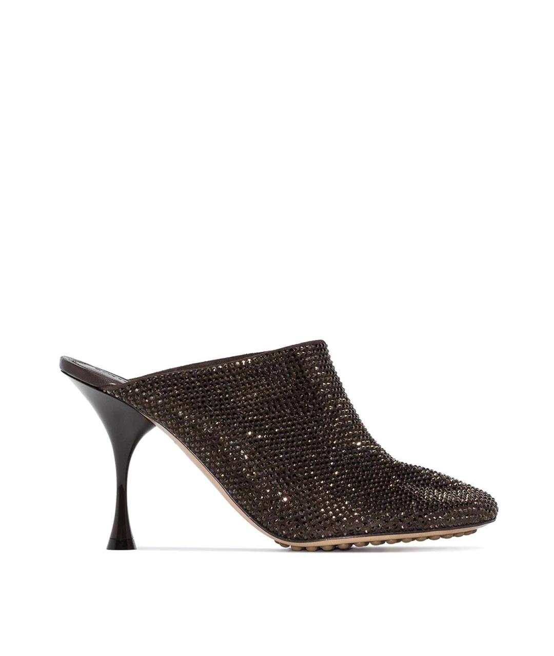 BOTTEGA VENETA Черные замшевые мюли, фото 1