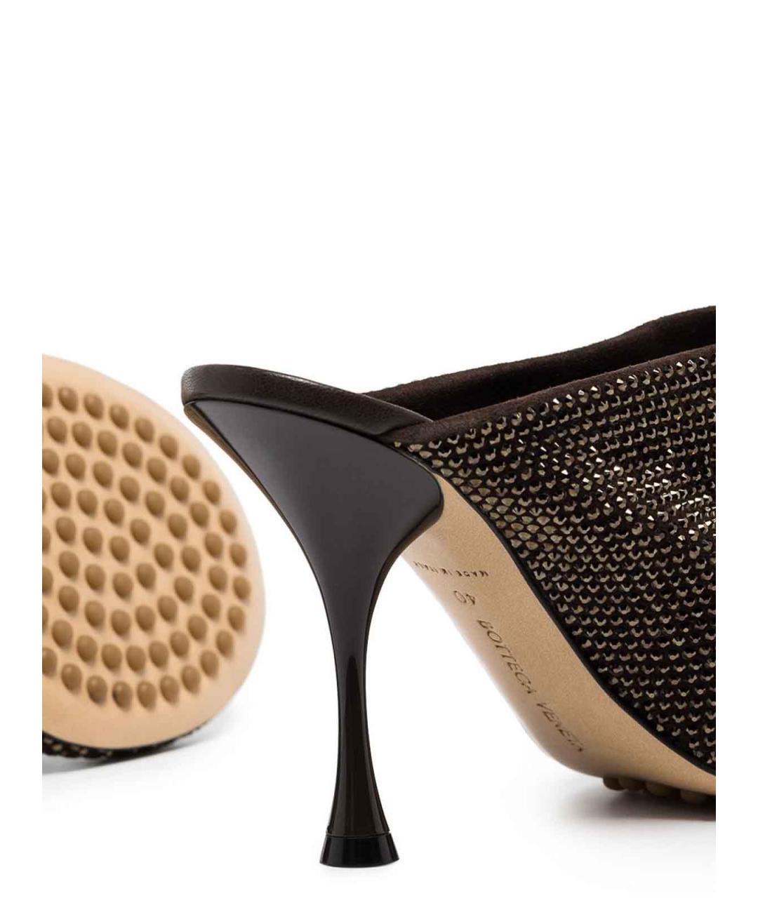 BOTTEGA VENETA Черные замшевые мюли, фото 3