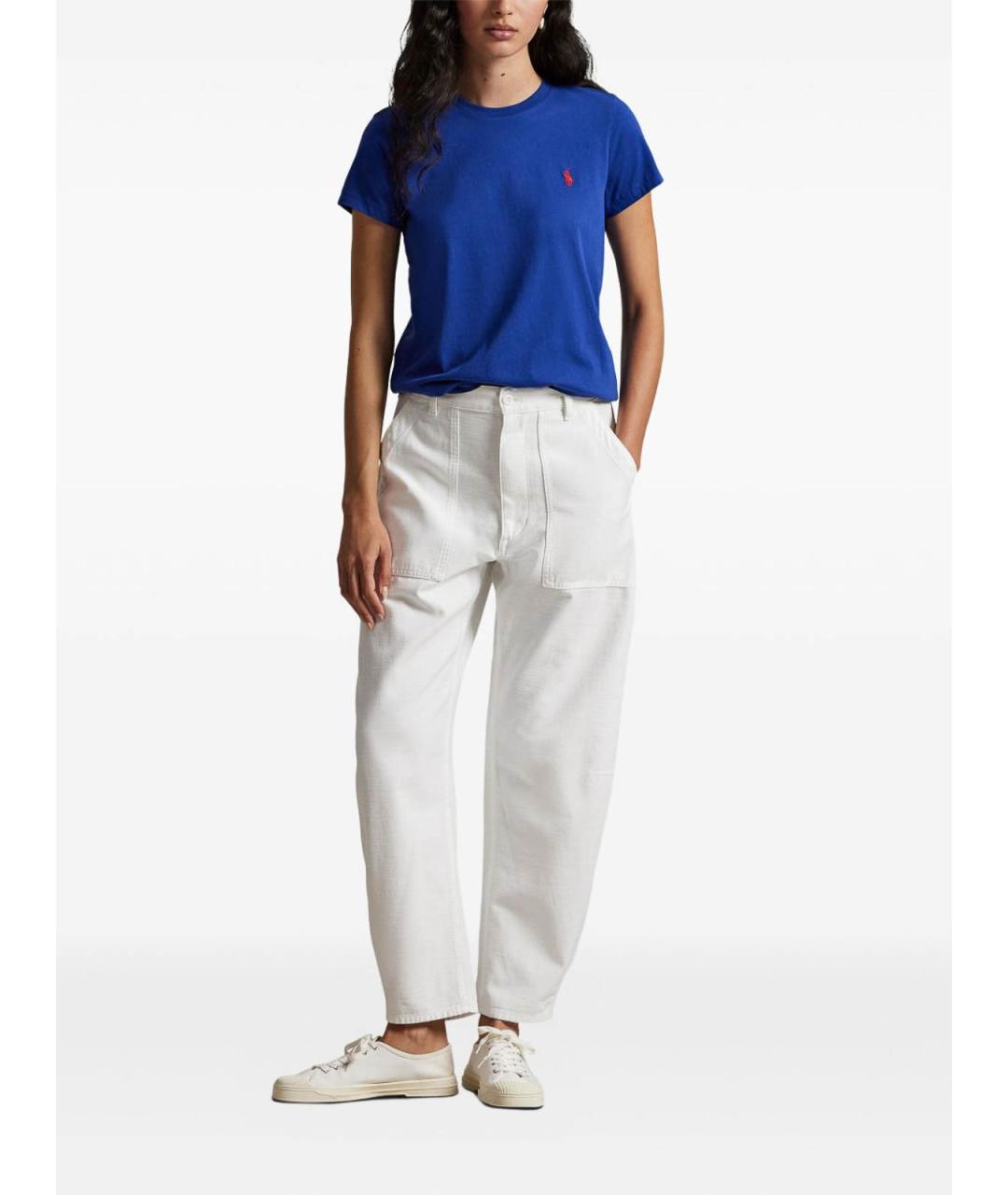 POLO RALPH LAUREN Синяя хлопковая футболка, фото 2