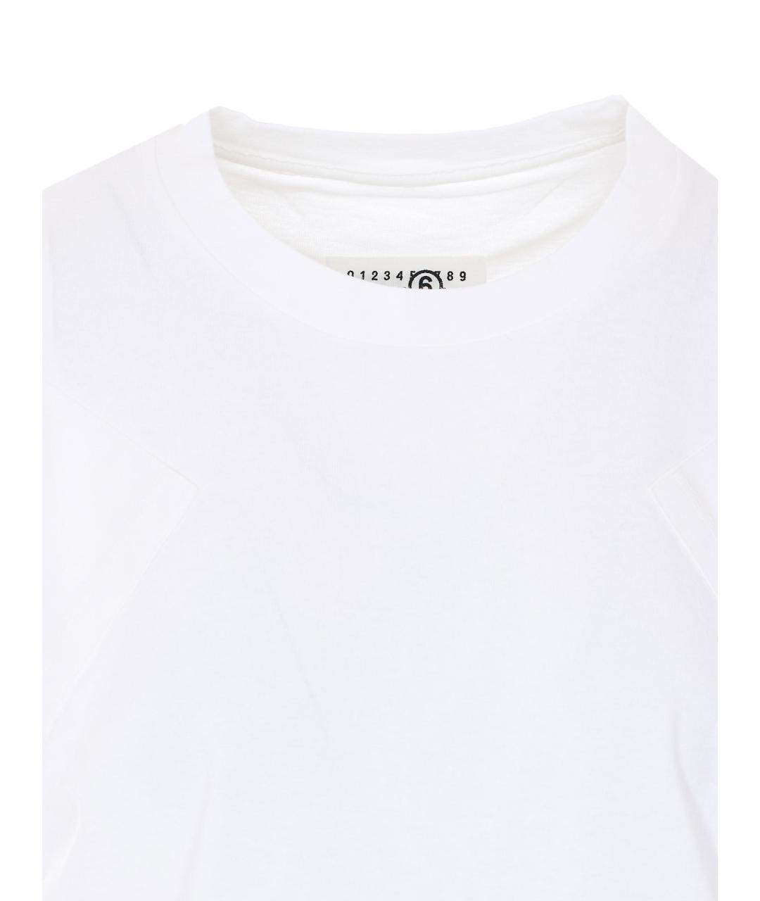 MM6 MAISON MARGIELA Белая хлопковая майка, фото 4