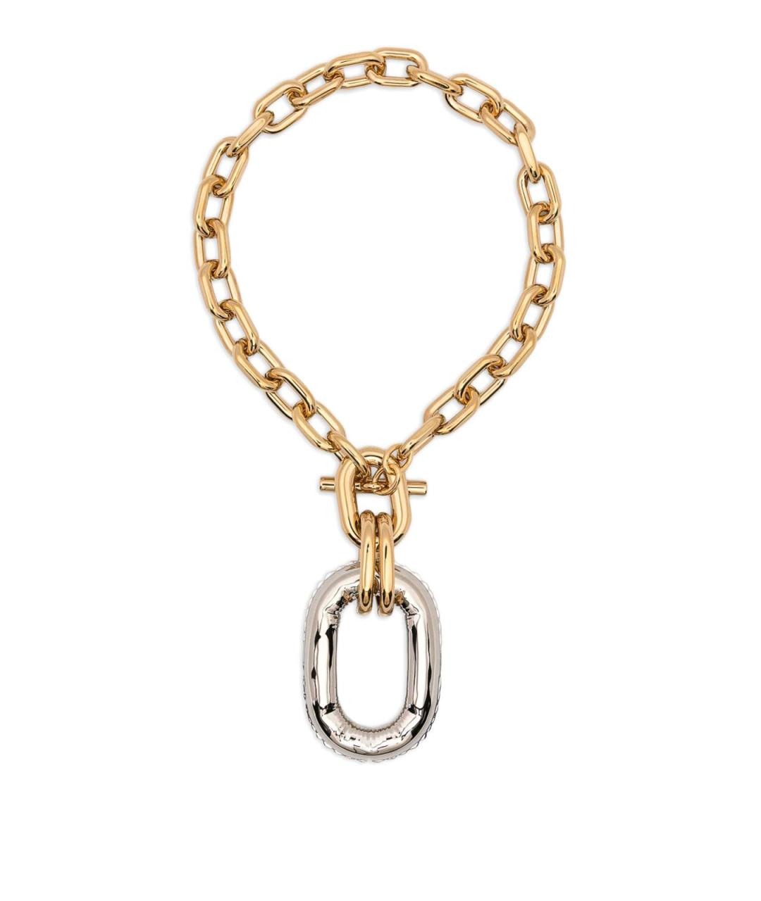 PACO RABANNE Золотое латунное колье, фото 1