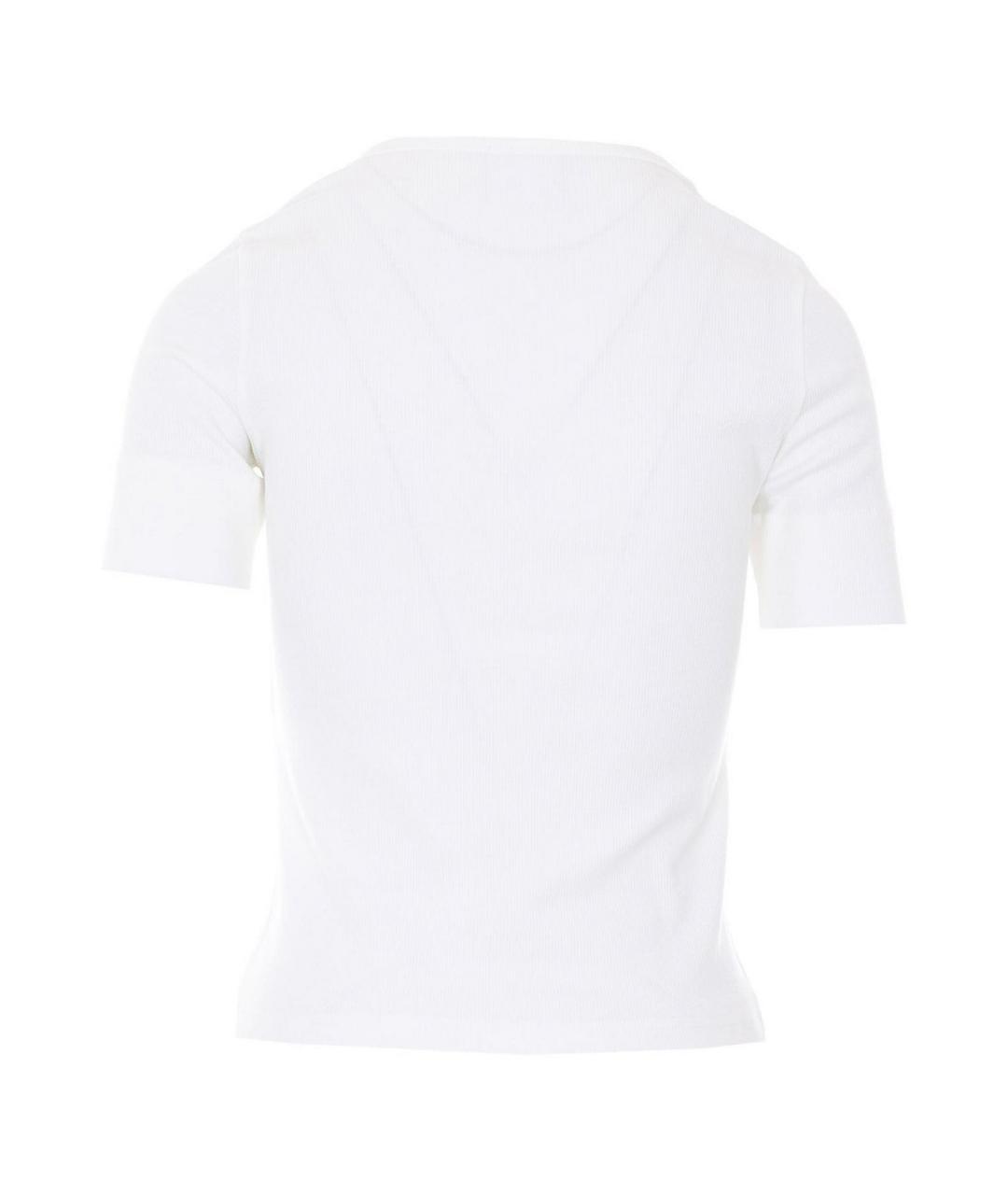 COURREGES Белая хлопковая футболка, фото 2