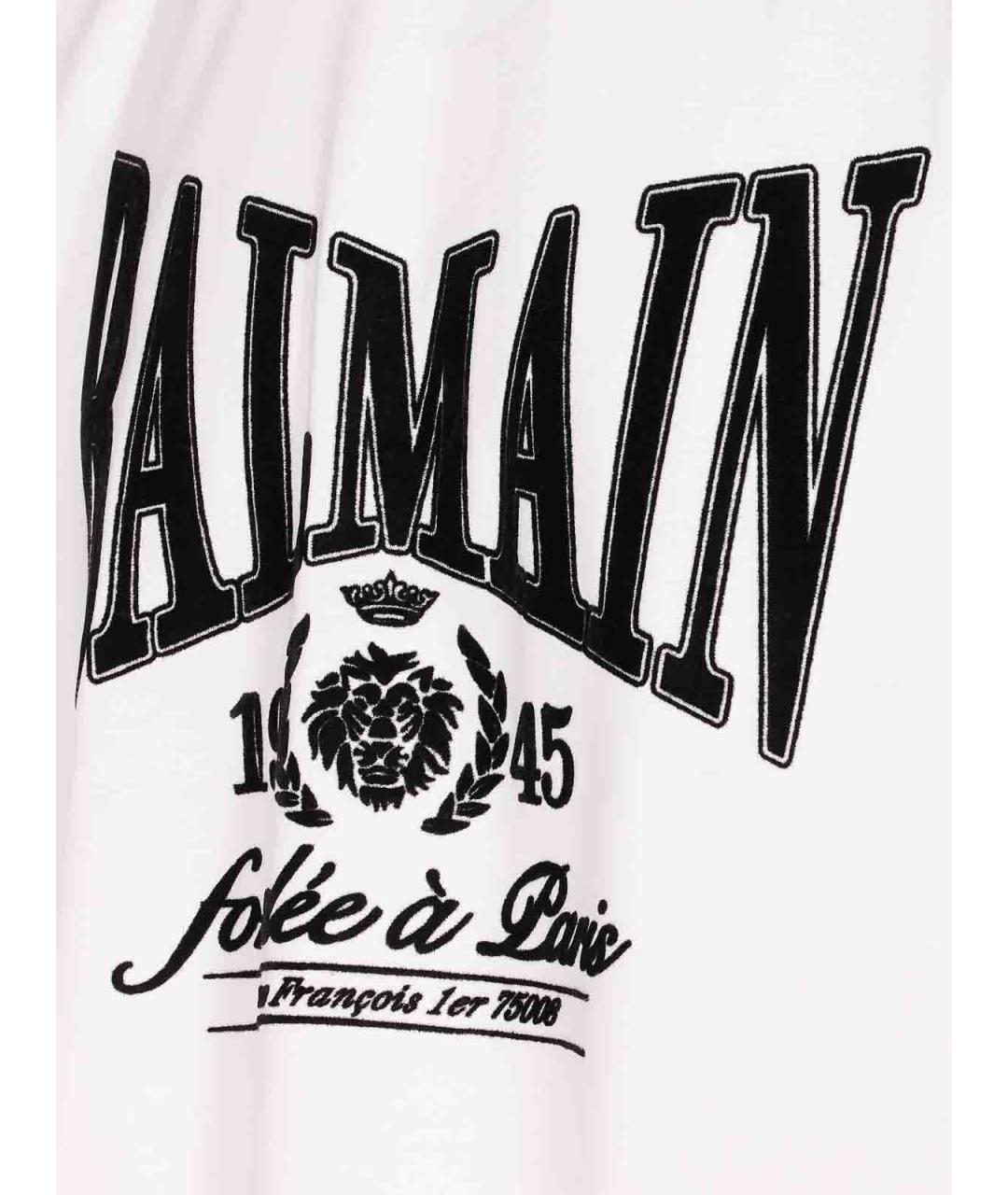 BALMAIN Белая хлопковая майка, фото 3